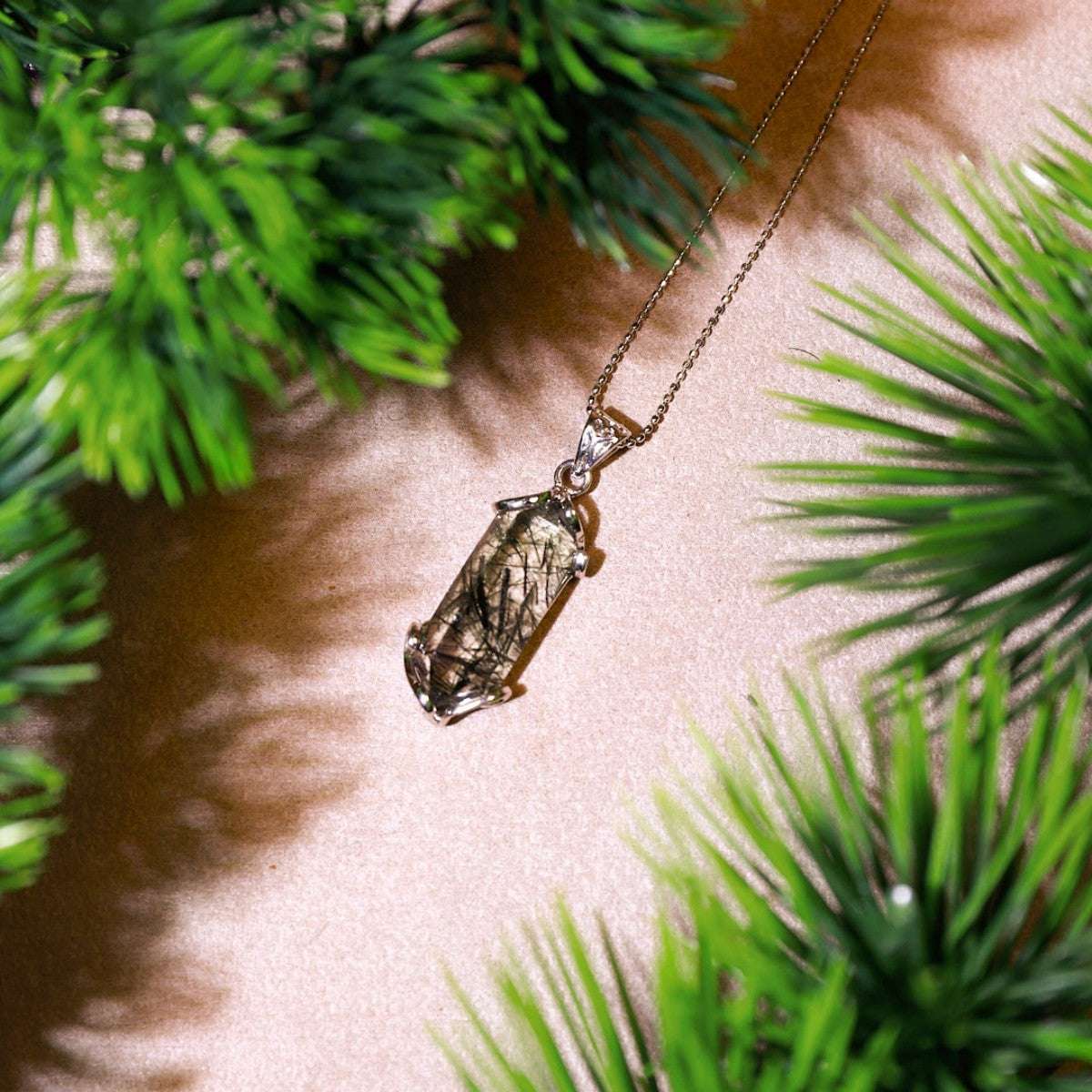 Ink‑Bamboo Whispers| Wood Element Pendant