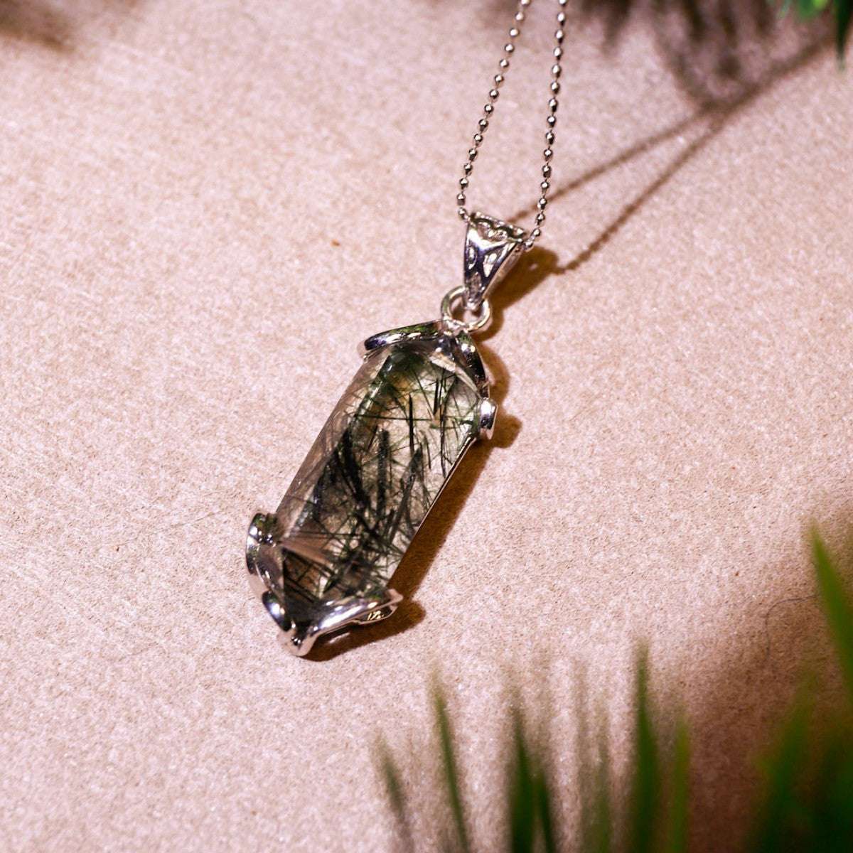 Ink‑Bamboo Whispers| Wood Element Pendant