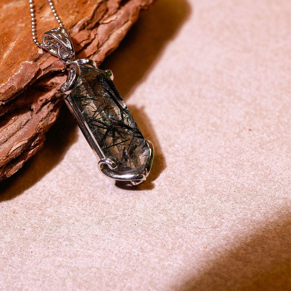 Ink‑Bamboo Whispers| Wood Element Pendant