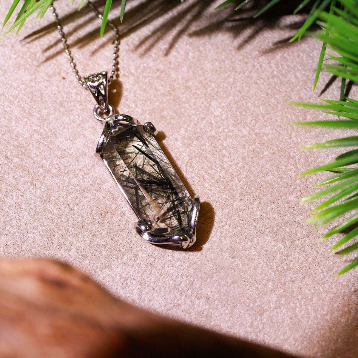 Ink‑Bamboo Whispers| Wood Element Pendant