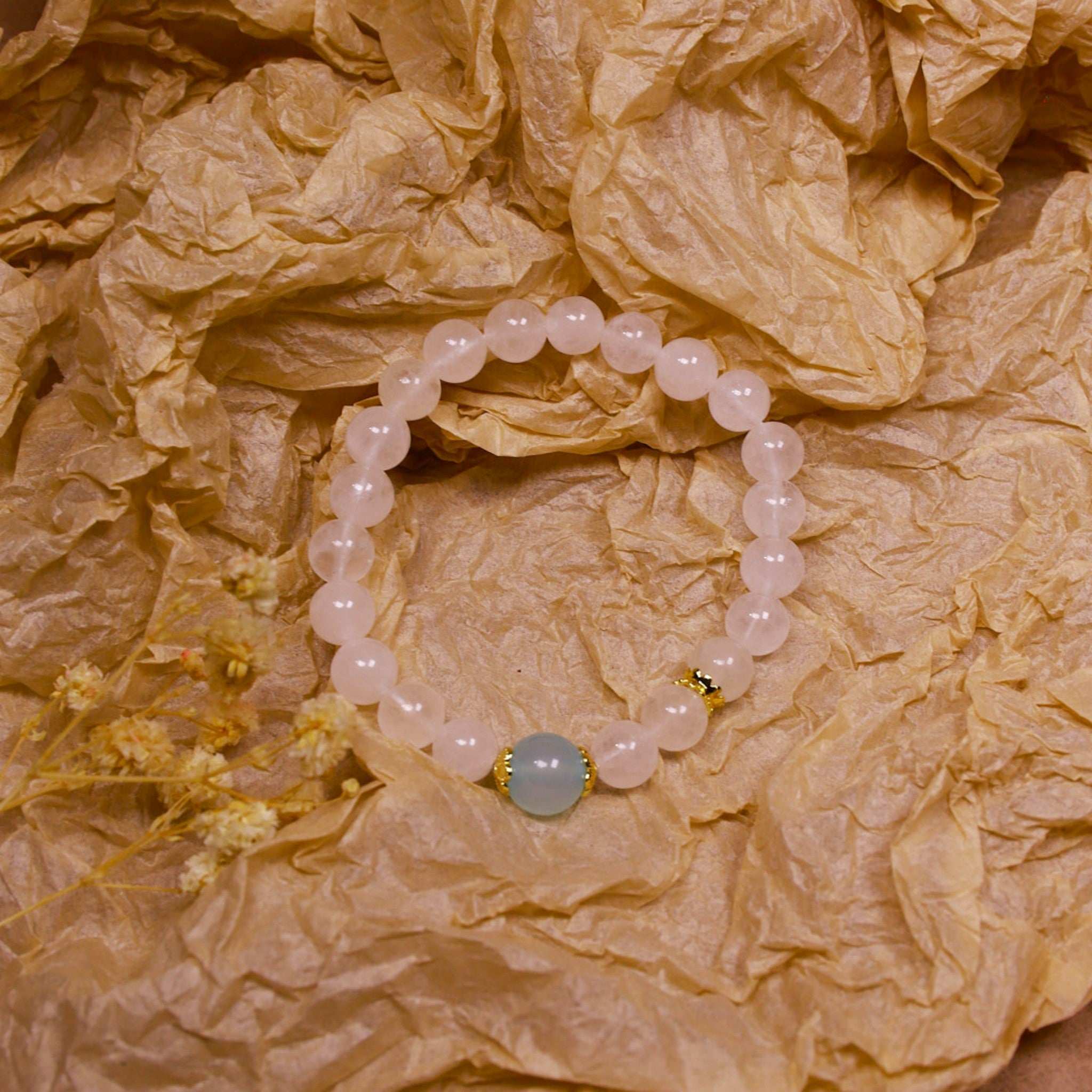 Intuition & Calm|Moonlit Ocean Aquamarine & Moonstone Bracelet