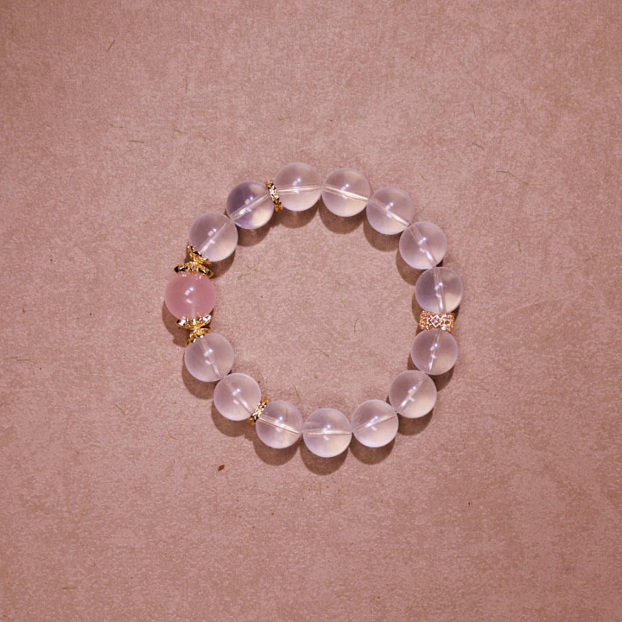 Love & Emotional|Harmony Heart's Tide Rose Quartz Bracelet