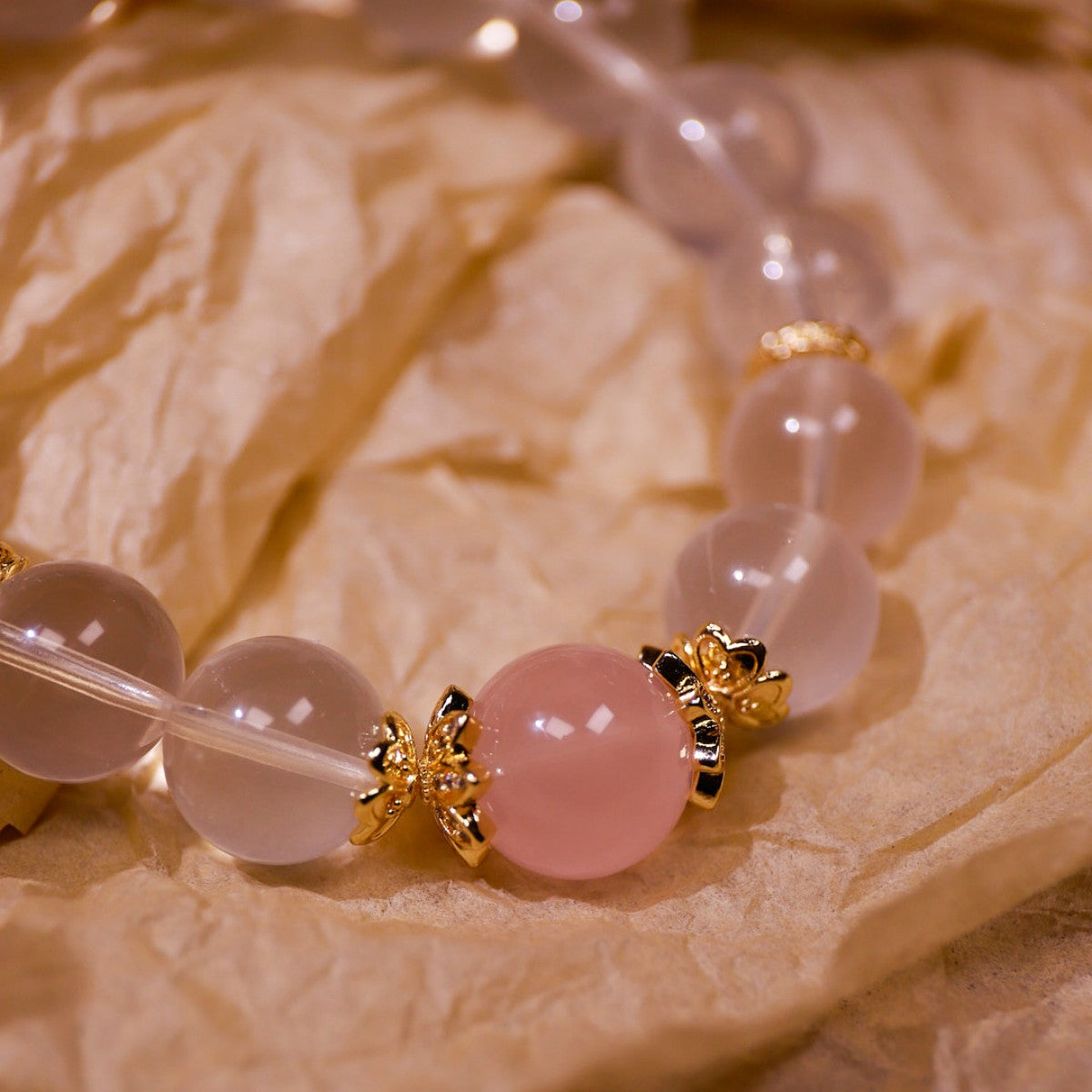 Love & Emotional|Harmony Heart's Tide Rose Quartz Bracelet