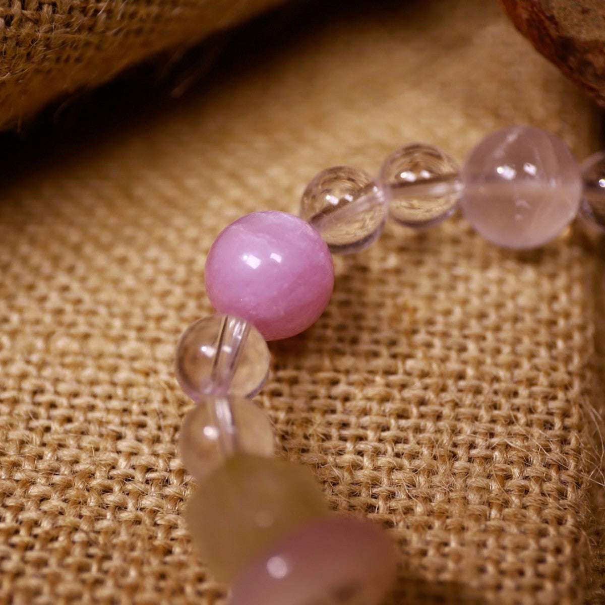 Grounding & Balance|Rainbow Earth Clear Quartz, Rose Quartz & Citrine Bracelet