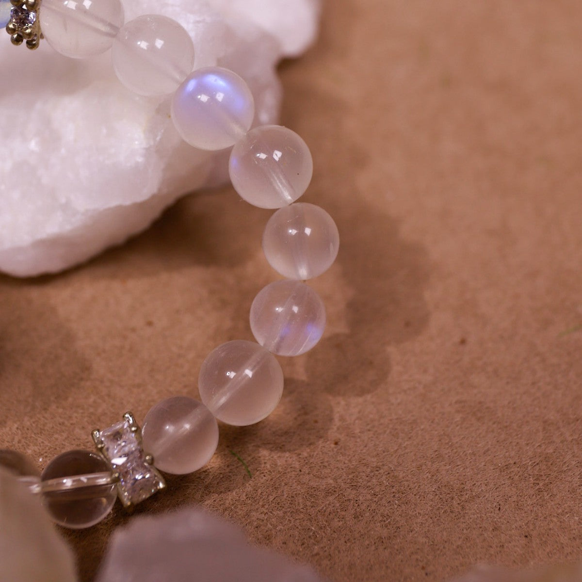 Calmness & Clarity|Serene Flow Aquamarine, Clear Quartz & Moonstone Bracelet
