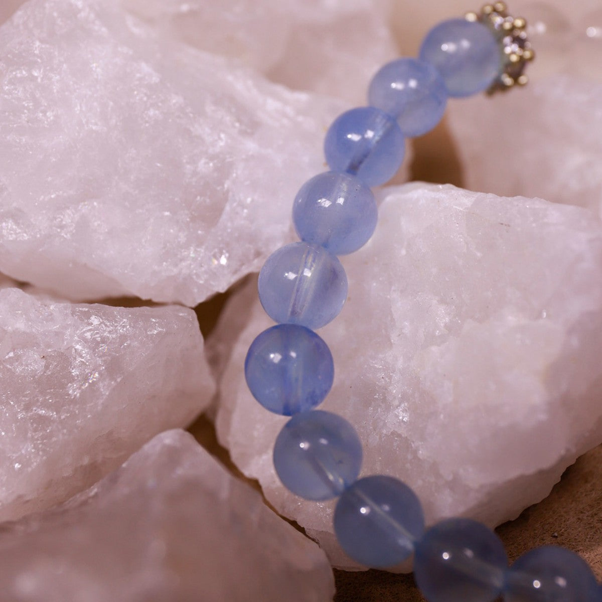 Calmness & Clarity|Serene Flow Aquamarine, Clear Quartz & Moonstone Bracelet
