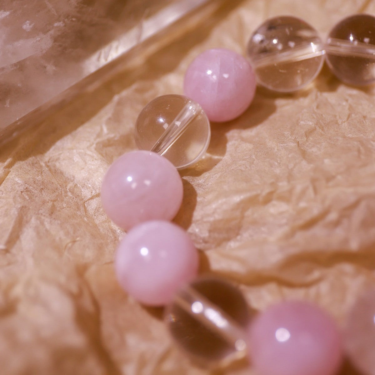 Emotional Healing & Harmony|River of Love Clear Quartz & Rose Quartz Bracelet