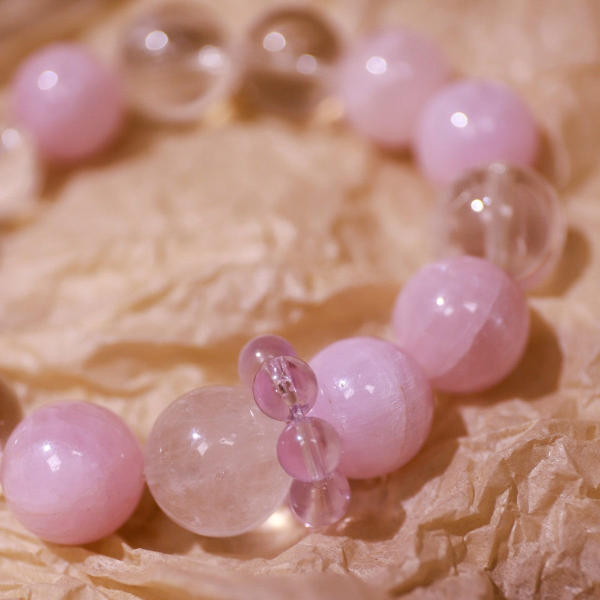 Emotional Healing & Harmony|River of Love Clear Quartz & Rose Quartz Bracelet