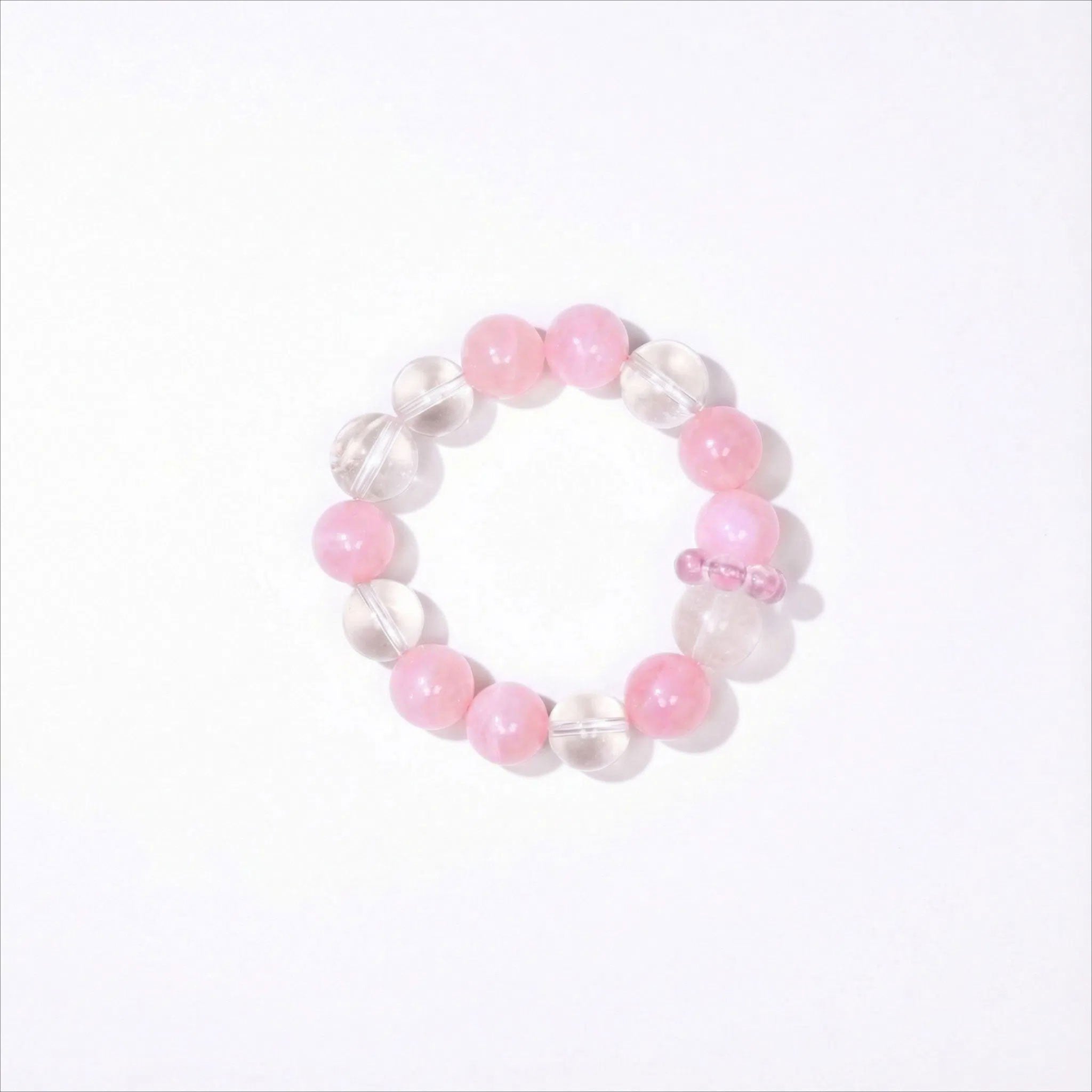 Emotional Healing & Harmony|River of Love Clear Quartz & Rose Quartz Bracelet