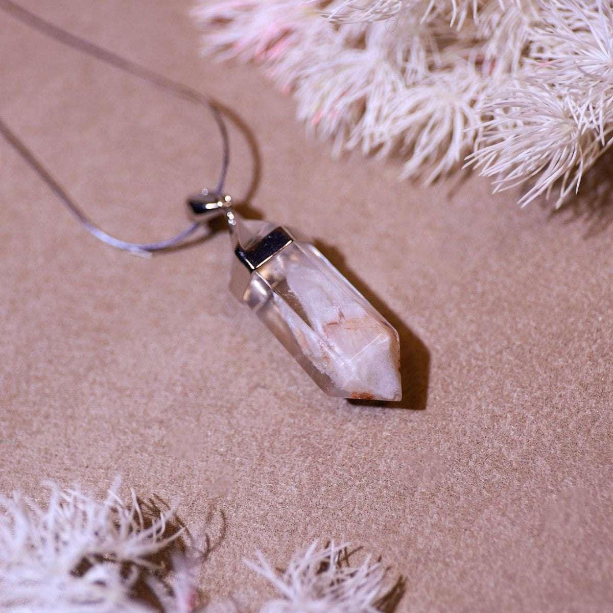 Cloud Woven Dreams | Phantom Quartz Necklace - Elementalé