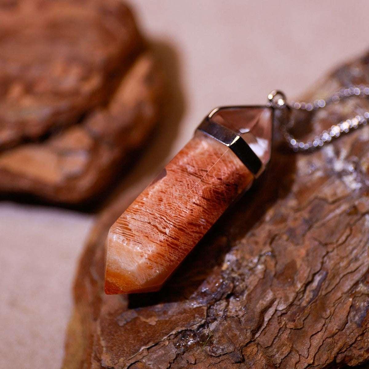 Crimson Glow | Phantom Quartz Necklace - Elementalé