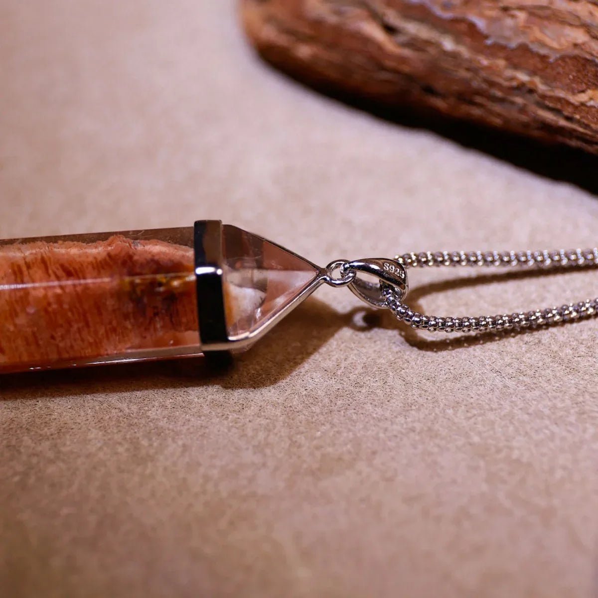 Crimson Glow | Phantom Quartz Necklace - Elementalé