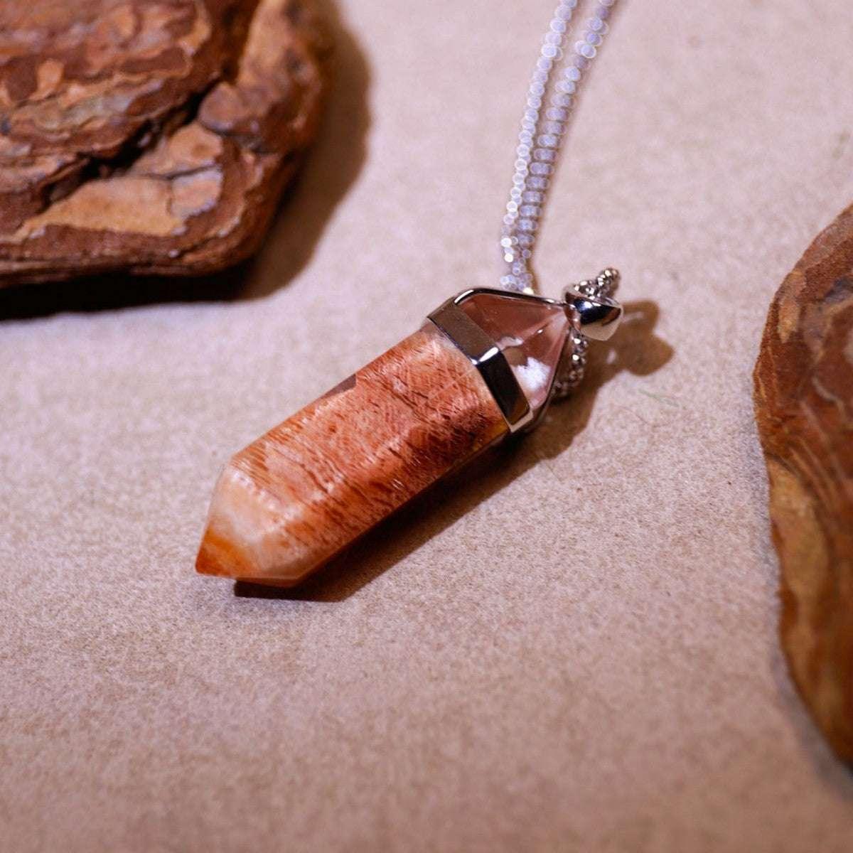 Crimson Glow | Phantom Quartz Necklace - Elementalé