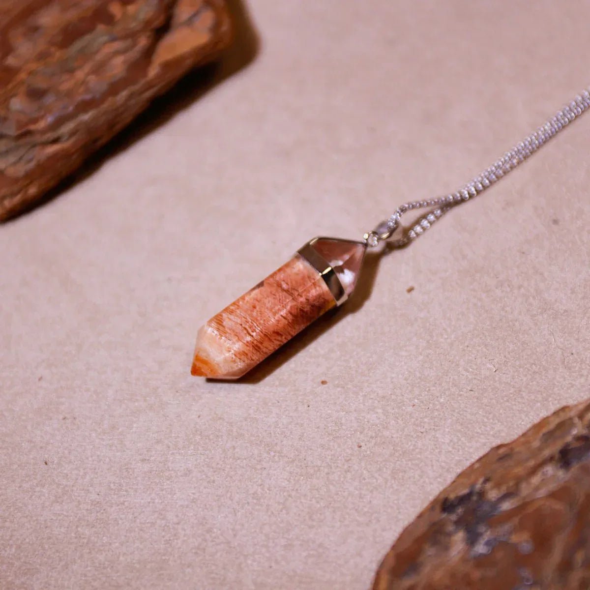 Crimson Glow | Phantom Quartz Necklace - Elementalé