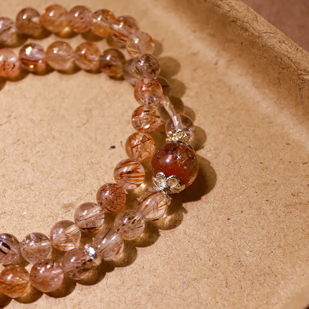 Double Loop Rutilated Quartz Bracelet | For Clarity & Decision - Elementalé