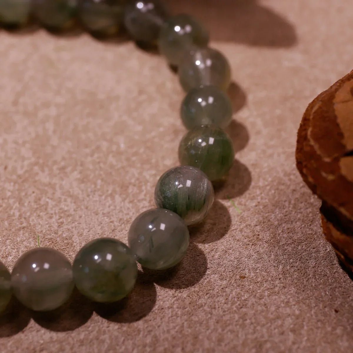 Heart of the Forest | Green Rutile Quartz & Moonstone Bracelet - Elementalé