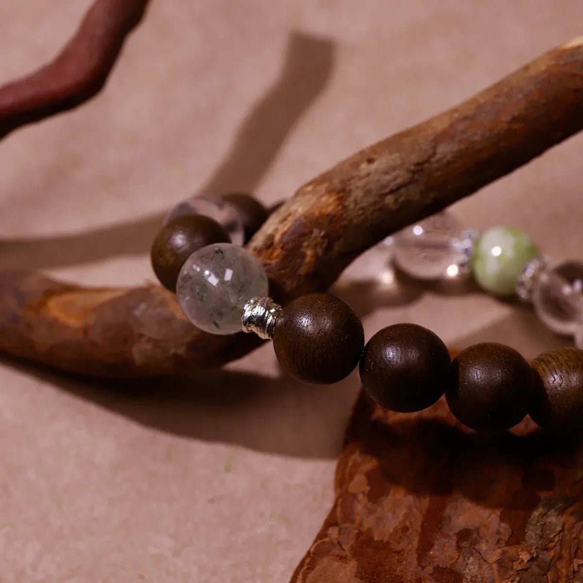 Inspired Renewal | Sandalwood, Prehnite & Quartz Bracelet - Elementalé