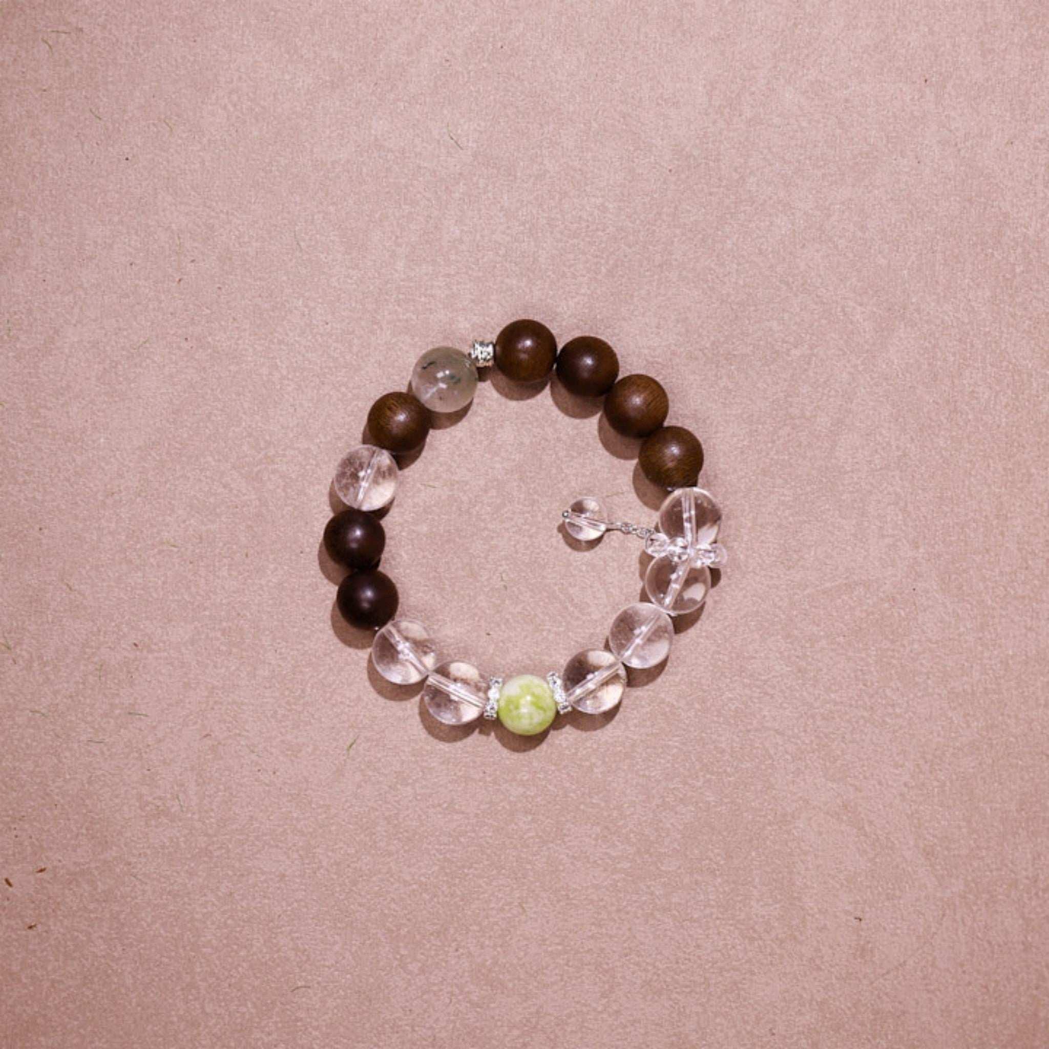 Inspired Renewal | Sandalwood, Prehnite & Quartz Bracelet - Elementalé