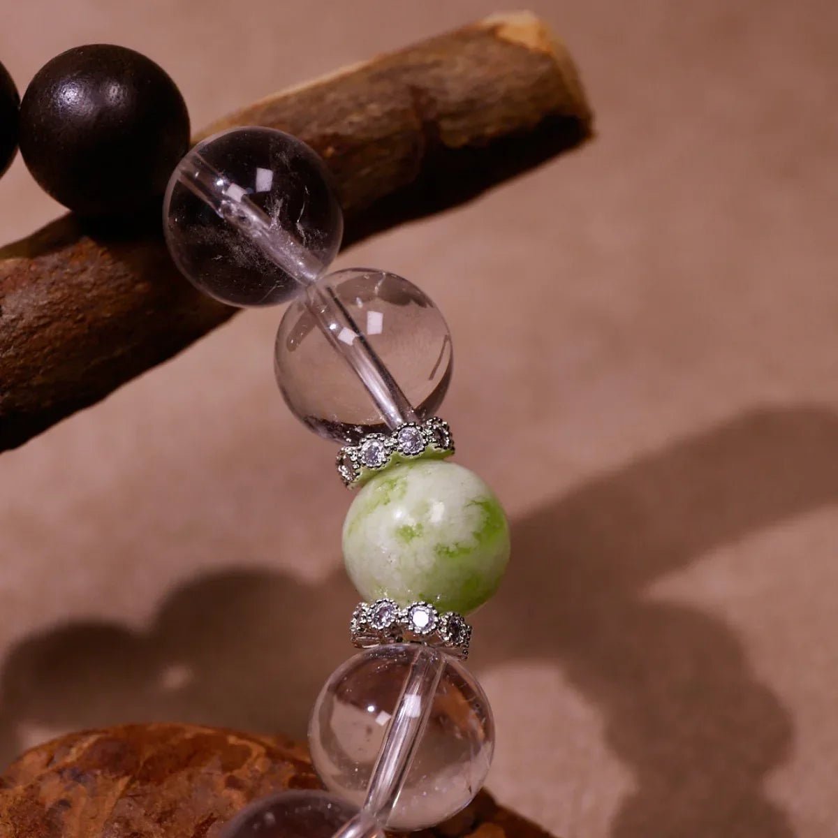 Inspired Renewal | Sandalwood, Prehnite & Quartz Bracelet - Elementalé