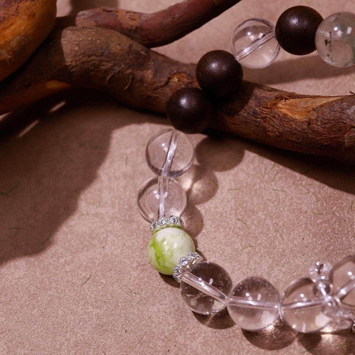 Inspired Renewal | Sandalwood, Prehnite & Quartz Bracelet - Elementalé
