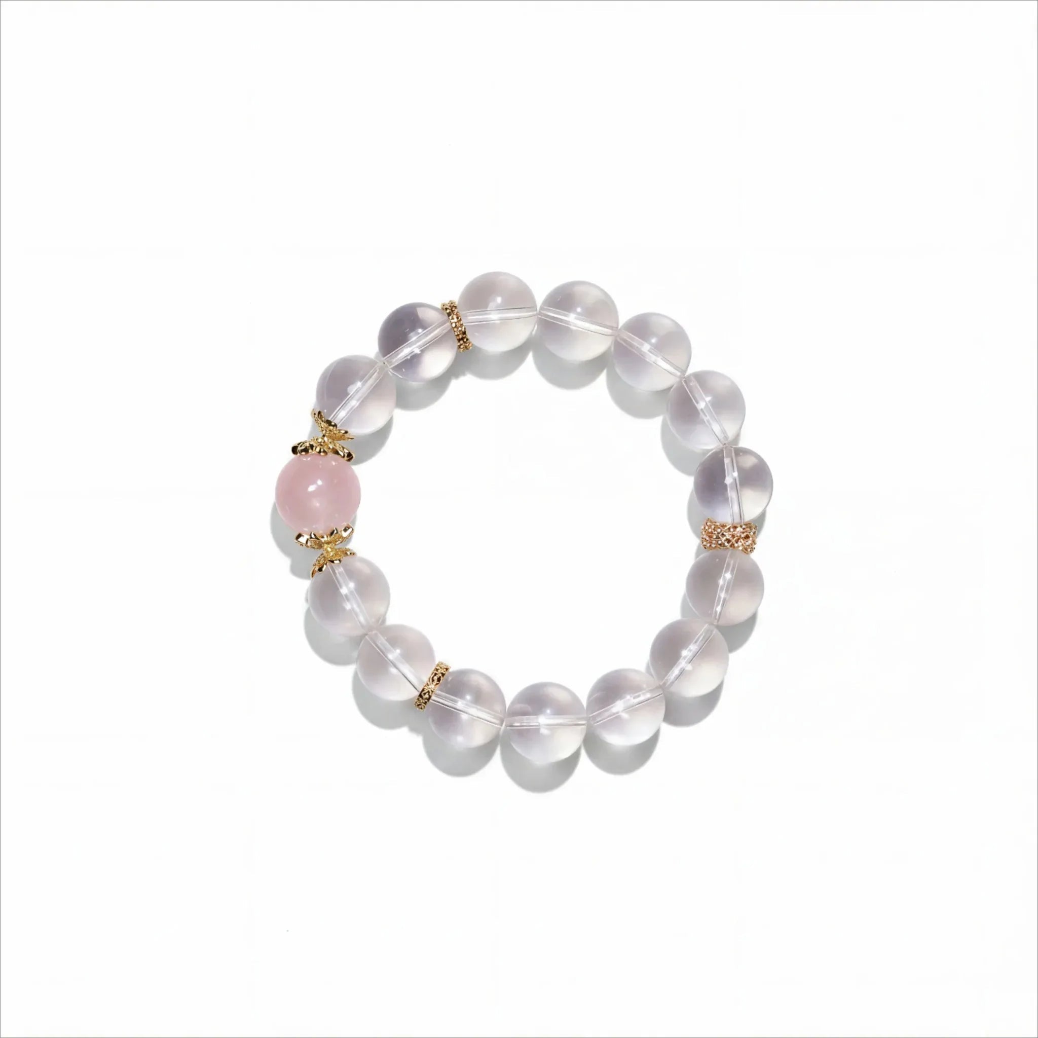 Serene Heart | Rose Quartz Bracelet for Intuition & Calm - Elementalé