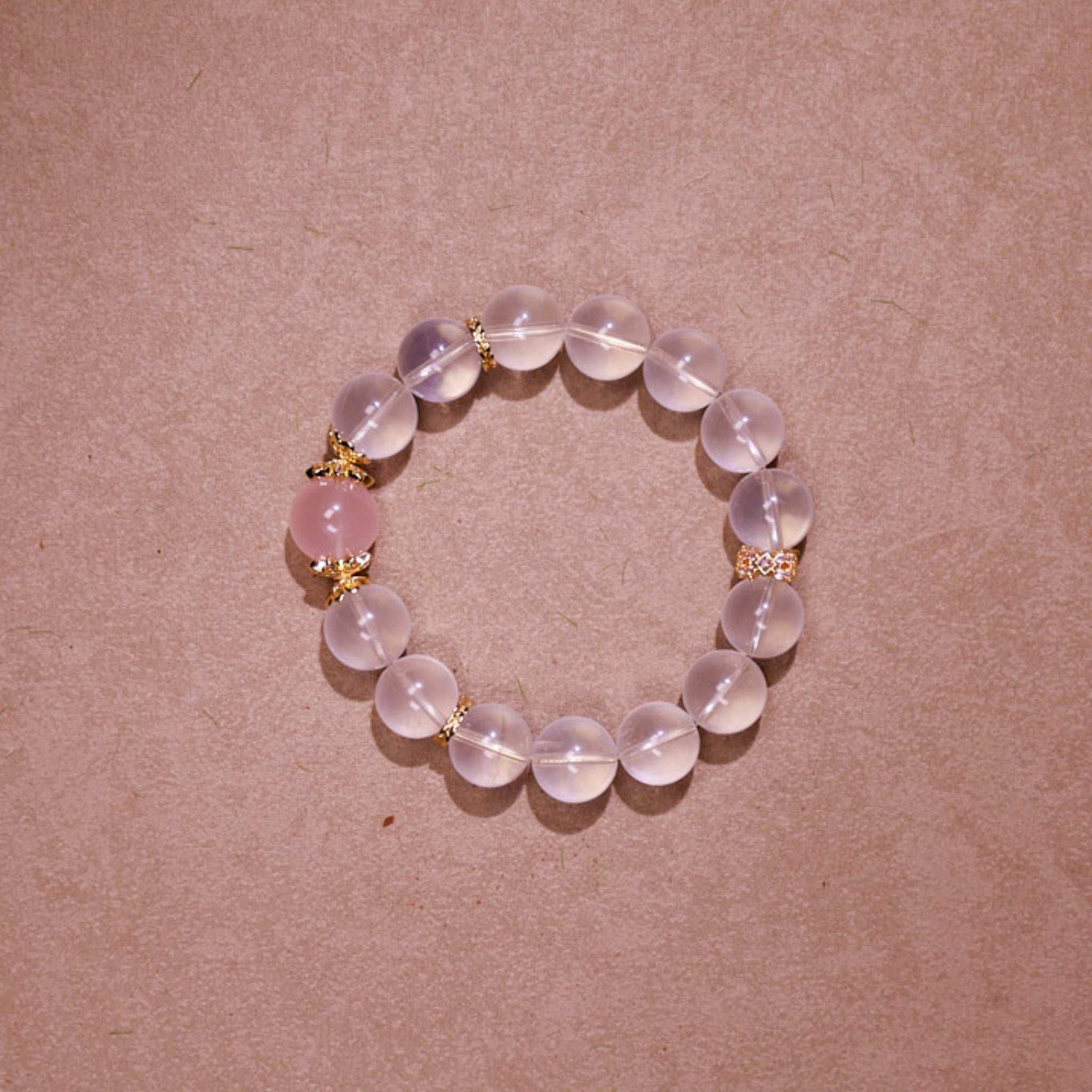 Serene Heart | Rose Quartz Bracelet for Intuition & Calm - Elementalé
