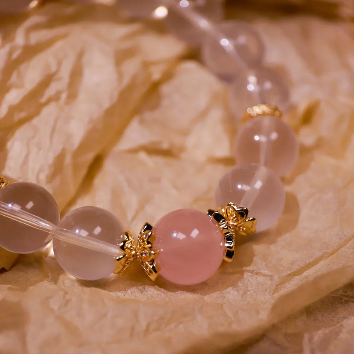 Serene Heart | Rose Quartz Bracelet for Intuition & Calm - Elementalé